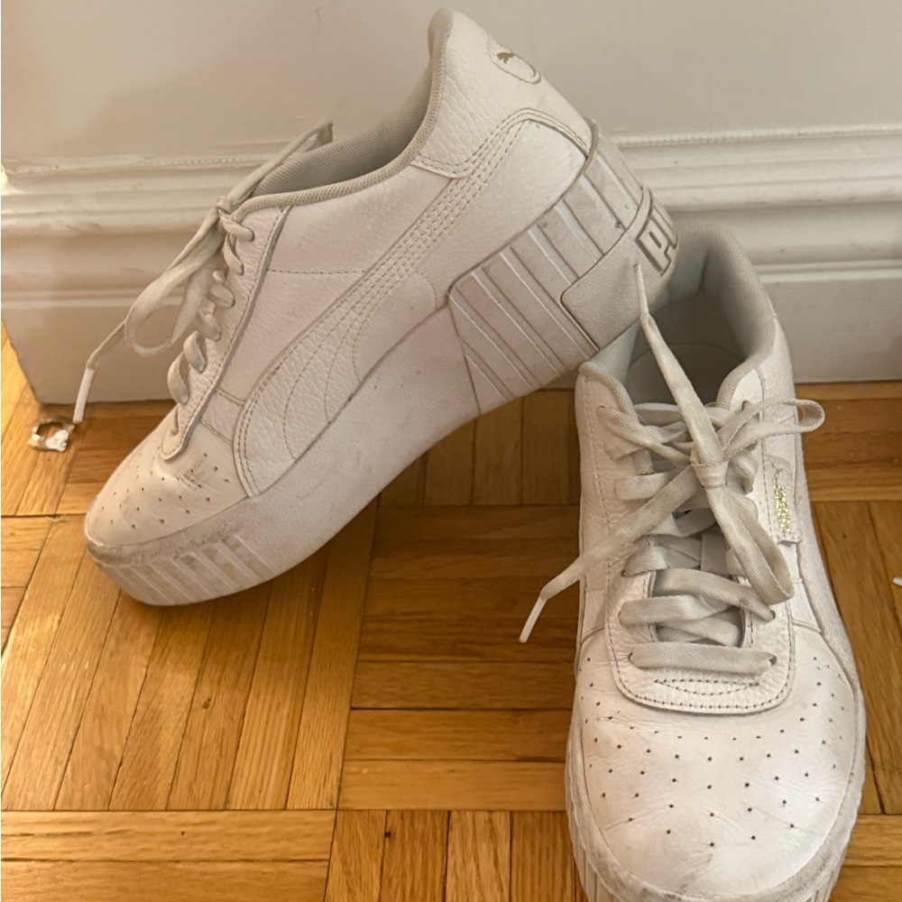 Puma Classic White Platform Sneakers